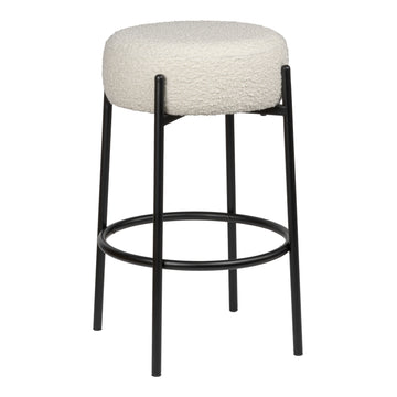 Paola Modern Metal/Bouclé Cushioned Counter & Bar Stool - JONATHAN Y